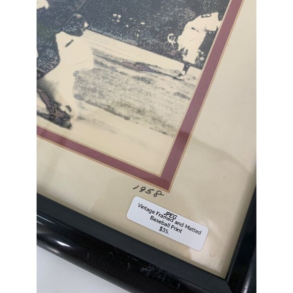 Set Of 6 Framed & Matted Vintage Sports Prints Featuring Iconic Athletes 15" x 1 - Picture 15 of 16